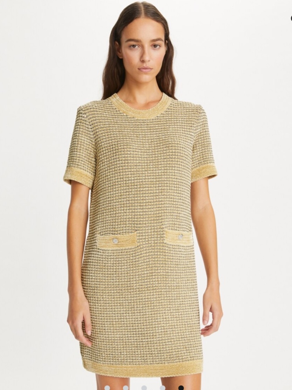 Tory Burch Velvet Short-Sleeve Knit Dress XL